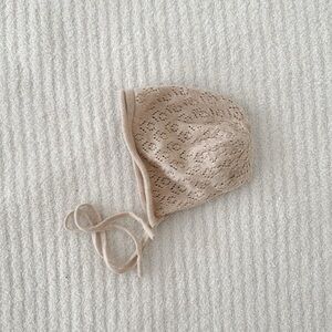 Jamie Kay Cream Knit Baby Bonnet